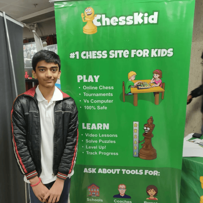 Gukesh with ChessKid!